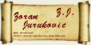 Zoran Juruković vizit kartica